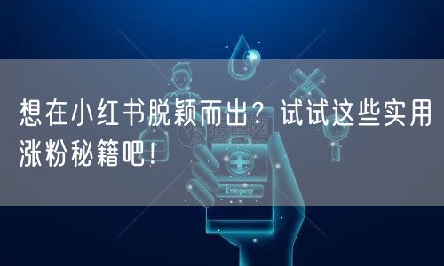 想在小红书脱颖而出？试试这些实用涨粉秘籍吧！