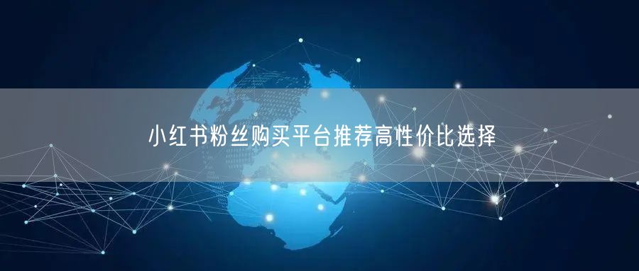 小红书粉丝购买平台推荐高性价比选择